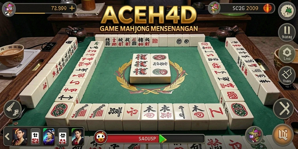 Tampilan gameplay Mahjong yang menarik dalam ACEH4D.