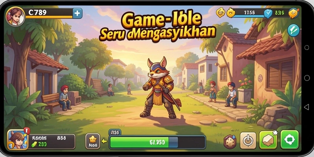 Tampilan utama C789 dengan gameplay Idle yang menarik dan interaktif.
