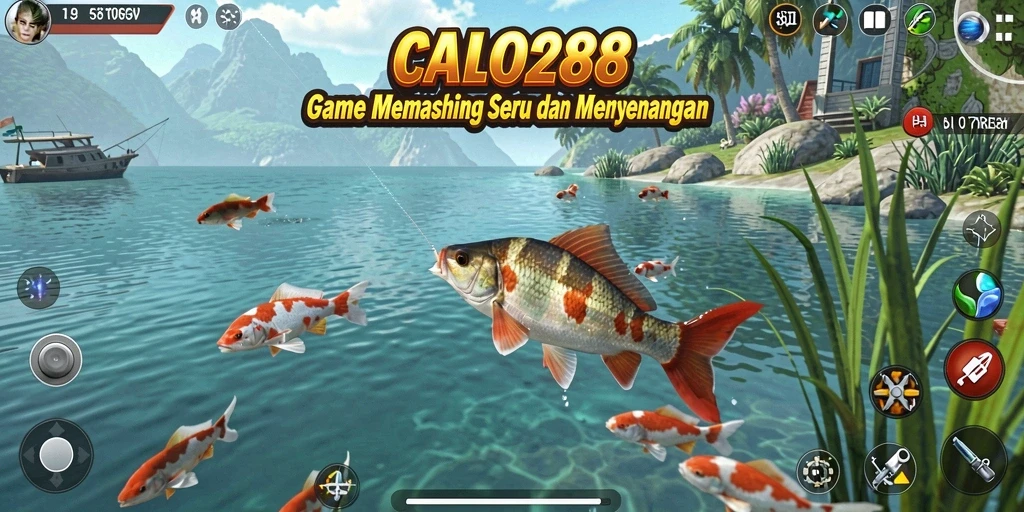 Tampilan gameplay seru dengan pengalaman memancing yang realistis.