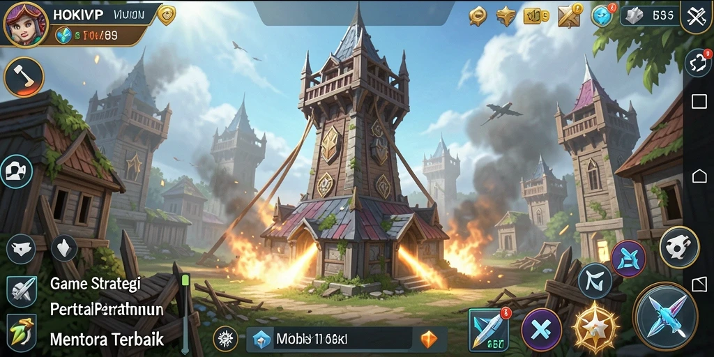 Tampilan menarik dari gameplay HOKIVIP yang penuh aksi Tower Defense.