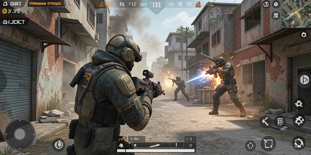 Gameplay dinamis dan mendebarkan dari OKJKT di medan perang.