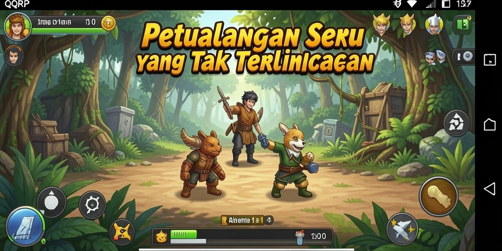 Tampilan gameplay seru di dunia petualangan QQRP.