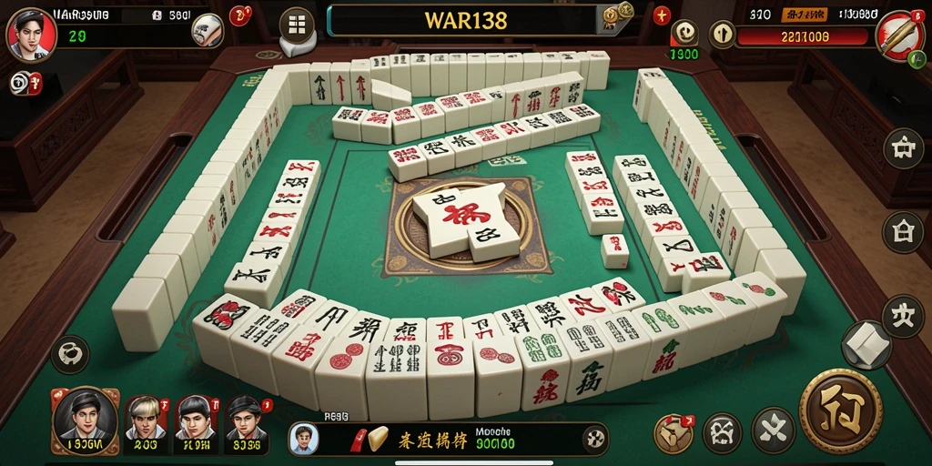 Screenshot gameplay WAR138 menampilkan aksi menantang dalam permainan Mahjong.