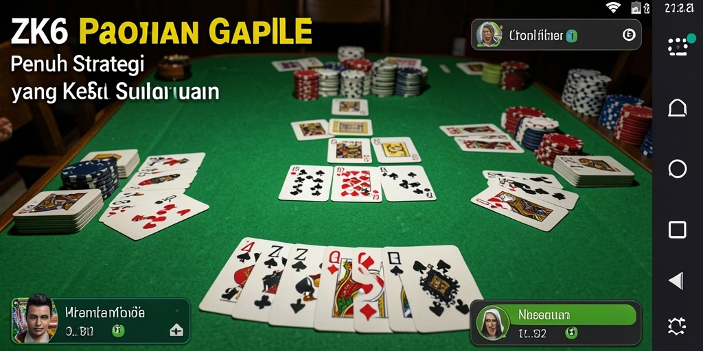Tangkapan layar ZK6 menampilkan serunya permainan Gaple.